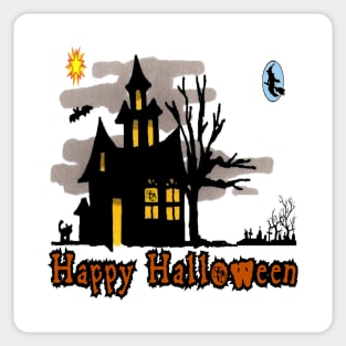 Halloween House Sticker